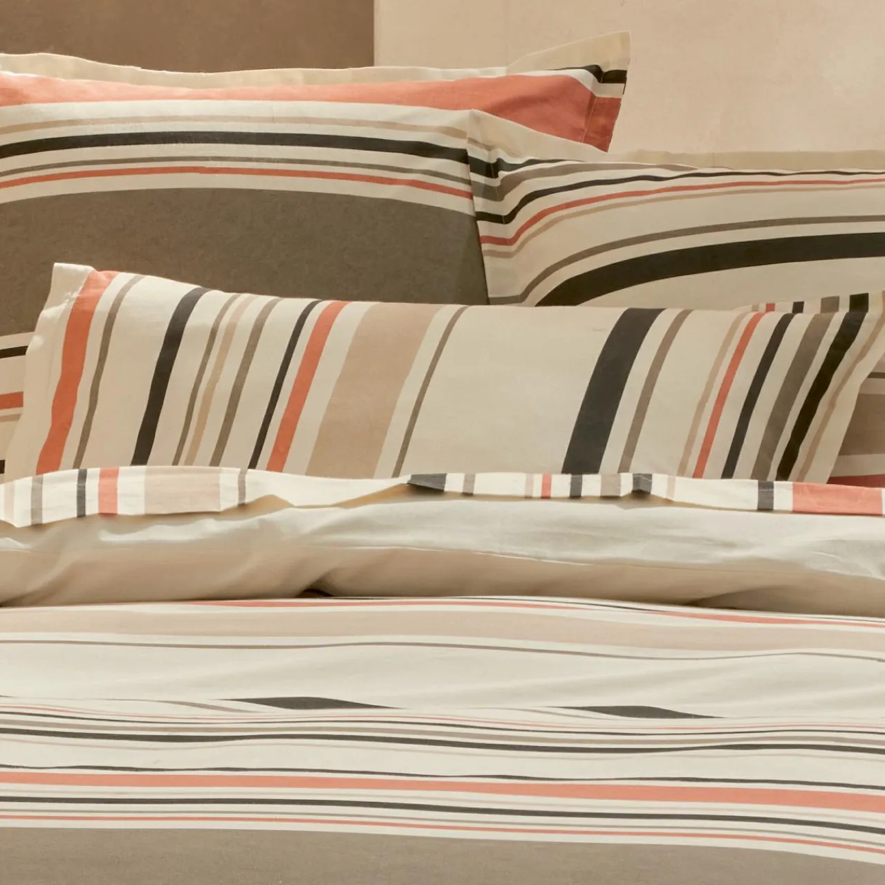 TRADI LINGE Taie de traversin coton lavé (200 cm) Hugo Corail Orange Sale