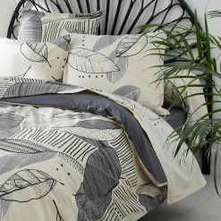 TRADILINGE Taie de traversin coton lavé (L200 cm) Folio e Gris Discount