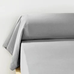 EMINZA Taie de traversin flanelle de coton (L185 cm) Nina Gris clair Online