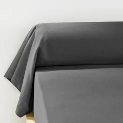 EMINZA Taie de traversin flanelle de coton (L185 cm) Nina Gris Anthracite Outlet