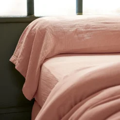 EMINZA Taie de traversin gaze de coton (L185 cm) Gaïa Rose Pêche New