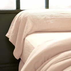 EMINZA Taie de traversin gaze de coton (L185 cm) Gaïa Rose poudré Online