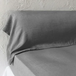 EMINZA Taie de traversin lyocell Tencel™ lavé (27 x 185 cm) Olivia granit Gris Hot