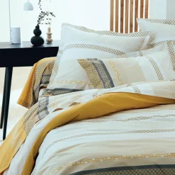 TRADILINGE Taie de traversin percale de coton (L200 cm) Marlow Jaune New