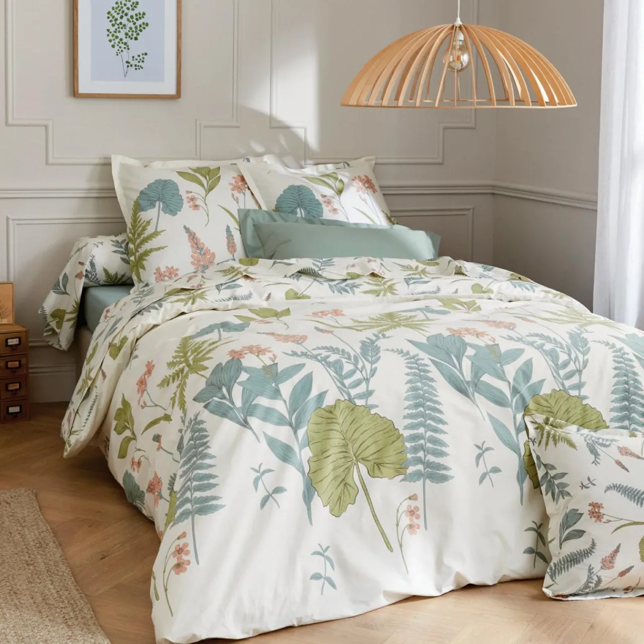 TRADILINGE Taie de traversin percale de coton (L200 cm) Féerie Multicolore