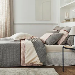 TRADILINGE Taie de traversin percale de coton (L200 cm) Gabin Multicolore Outlet