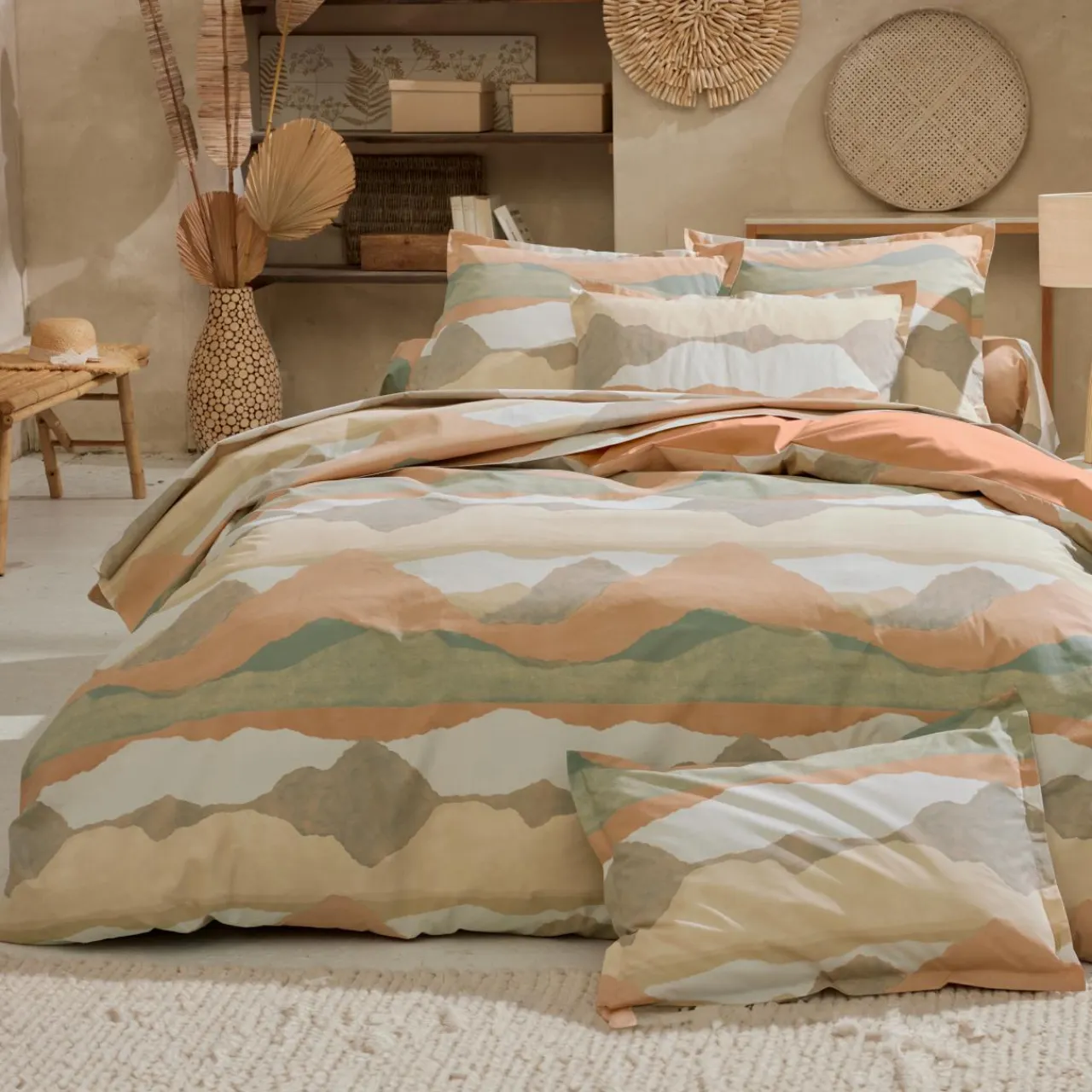 TRADI LINGE Taie de traversin percale de coton (200 cm) Land Craie Beige Sale