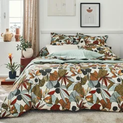 TRADILINGE Taie de traversin percale de coton (L200 cm) Cascade Multicolore Best