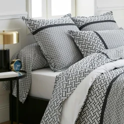 TRADILINGE Taie de traversin percale de coton (L200 cm) Riviera e Gris Outlet