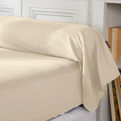 EMINZA Taie de traversin percale de coton (L185 cm) Cali Beige Outlet