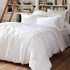 EMINZA Taie de traversin percale de coton (L185 cm) Cali Blanc New