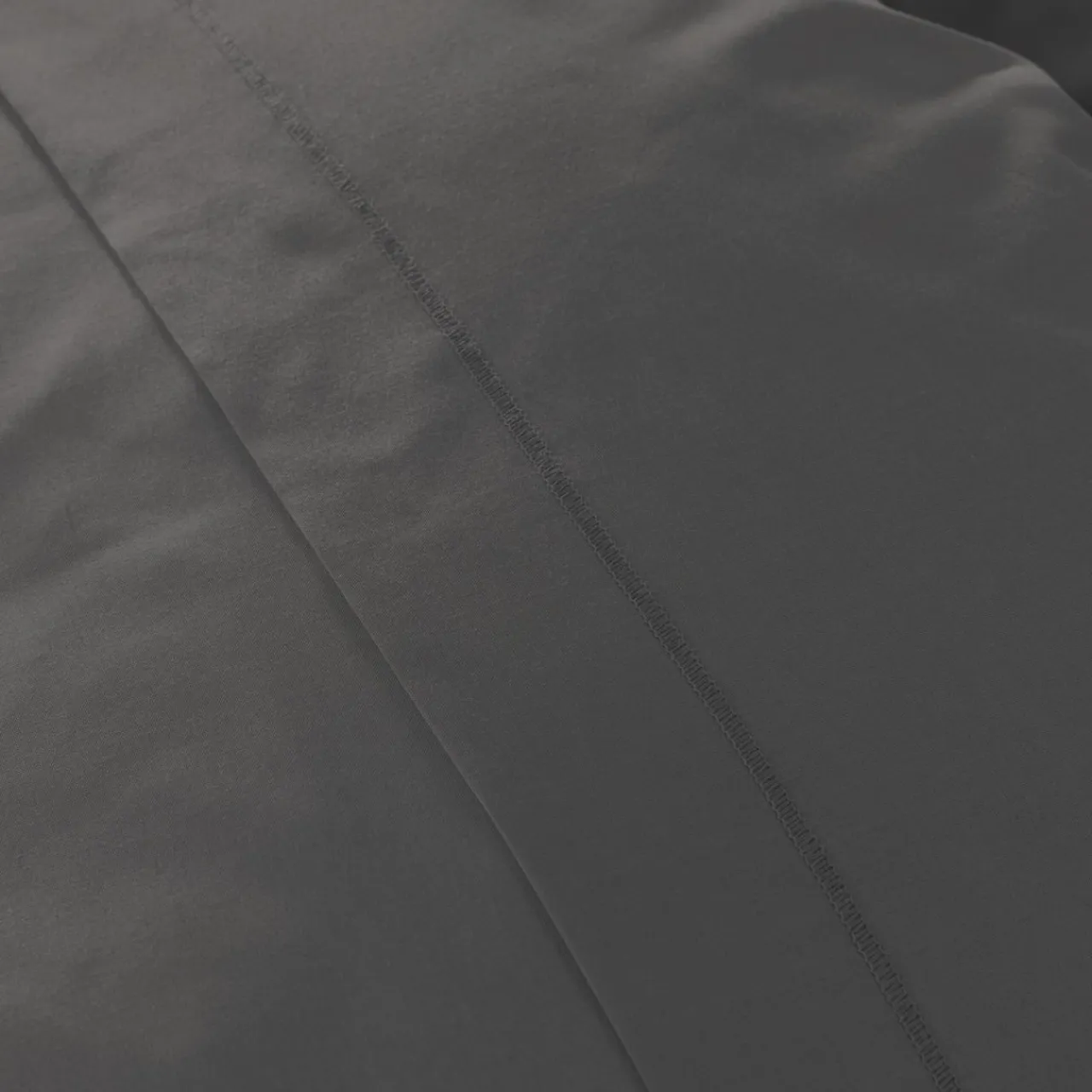 EMINZA Taie de traversin percale de coton (L185 cm) Cali Gris Anthracite New