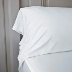 EMINZA Taie de traversin satin de bambou (L185 cm) Sienna chantilly Blanc Outlet