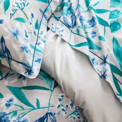 TRADILINGE Taie de traversin satin de coton (L200 cm) Frida Vert émeraude Discount