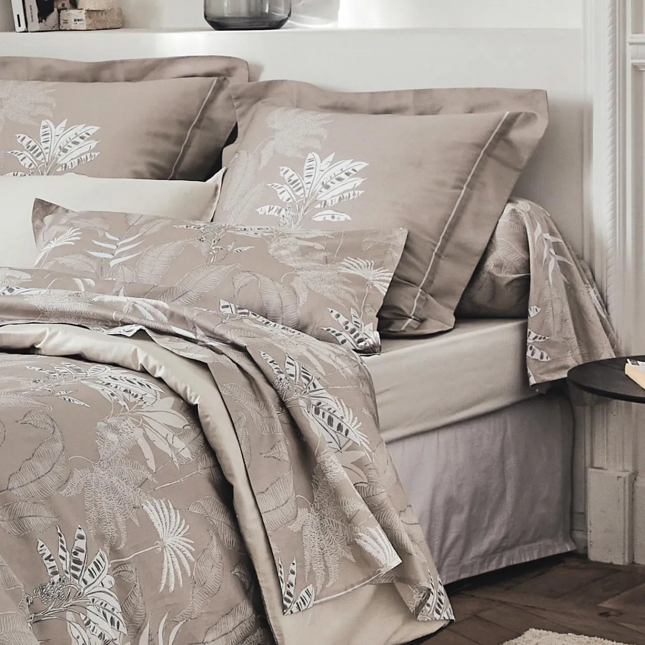 TRADILINGE Taie de traversin satin de coton (L200 cm) Cayenne Marron Clearance