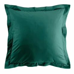 DOUCEUR D'INTERIEUR Taie d'oreiller carrée coton bio (63 x 63 cm) Biolina Vert émeraude Online