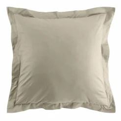 DOUCEUR D'INTERIEUR Taie d'oreiller carrée coton bio (63 x 63 cm) Biolina Taupe Discount