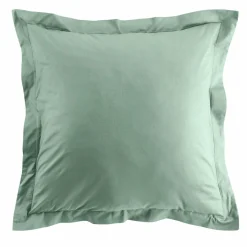 DOUCEUR D'INTERIEUR Taie d'oreiller carrée coton bio (63 x 63 cm) Biolina Vert sauge Best