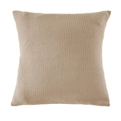 EMINZA Taie d'oreiller carrée coton nid d'abeille (60 x 60 cm) Eva Ficelle Outlet