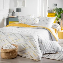 TRADI LINGE Taie d'oreiller carrée coton Vermont he Blanc Sale
