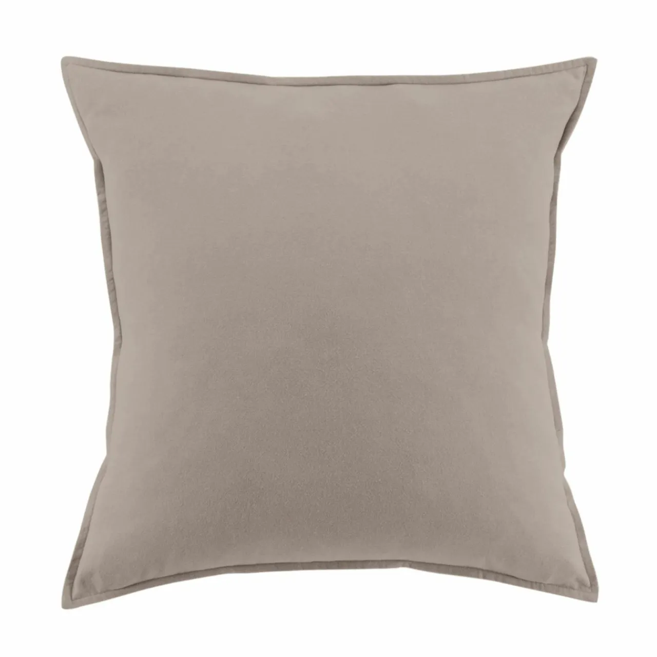 EMINZA Taie d'oreiller carrée flanelle de coton (80 x 80 cm) Nina Ficelle Clearance