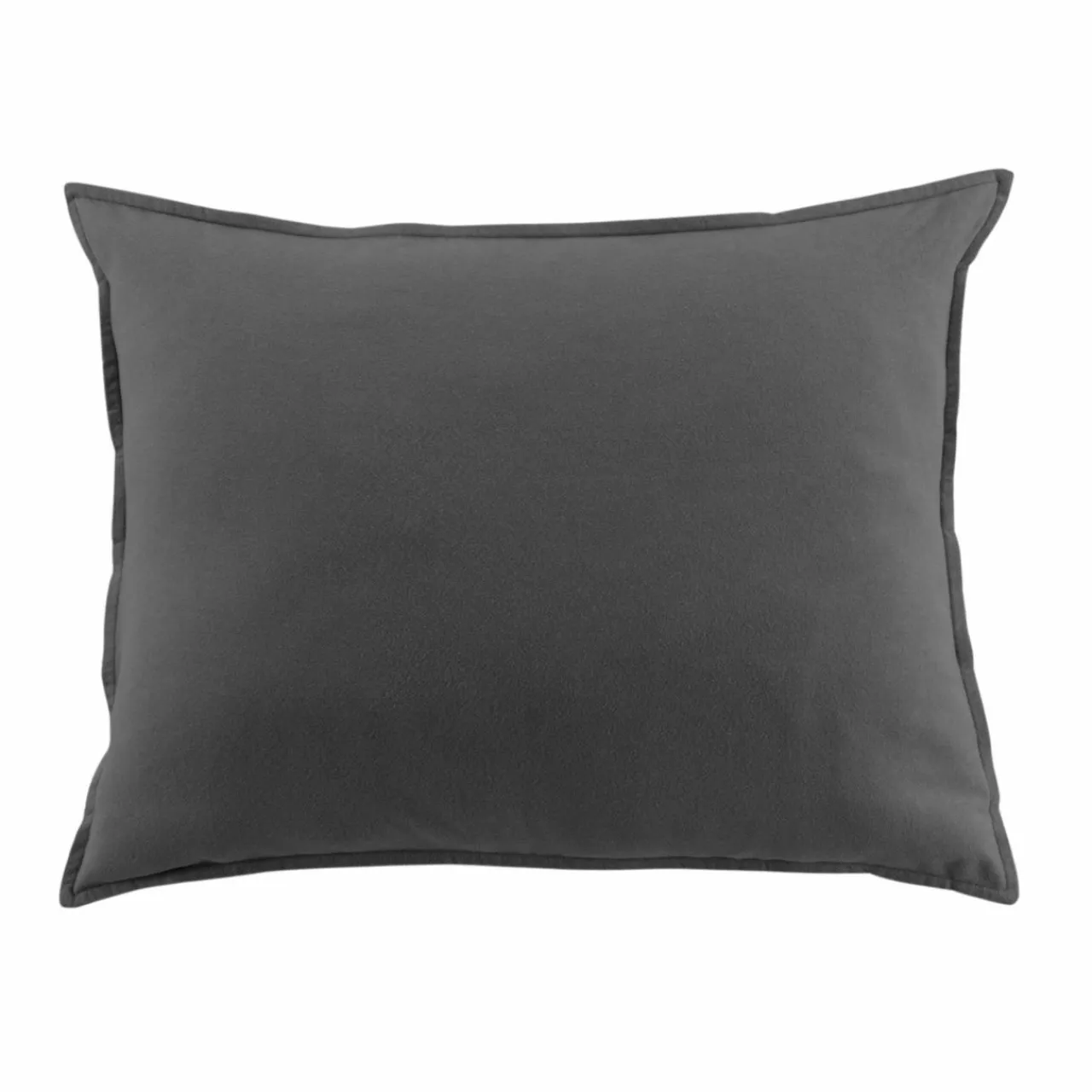 EMINZA Taie d'oreiller carrée flanelle de coton (80 x 80 cm) Nina Gris Anthracite Clearance