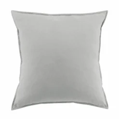 EMINZA Taie d'oreiller carrée flanelle de coton (63 x 63 cm) Nina Gris clair Outlet