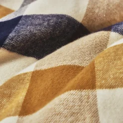 EMINZA Taie d'oreiller carrée flanelle de coton (63 x 63 cm) Nina carreaux Multicolore Carreau Multicolore