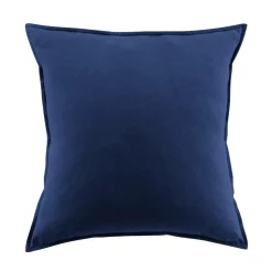 EMINZA Taie d'oreiller carrée flanelle de coton (63 x 63 cm) Nina Bleu nuit Hot