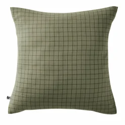 EMINZA Taie d'oreiller carrée gaze de coton (60 x 60 cm) Gaïa Mix Vert romarin Outlet