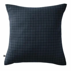 EMINZA Taie d'oreiller carrée gaze de coton (60 x 60 cm) Gaïa Mix Bleu nuit Sale