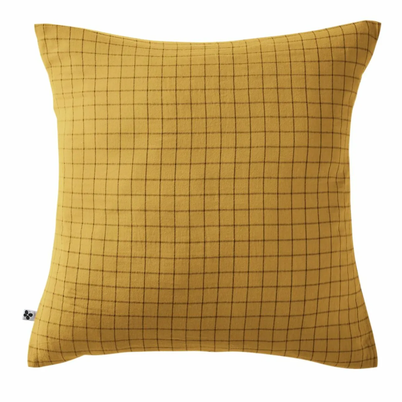 EMINZA Taie d'oreiller carrée gaze de coton (60 x 60 cm) Gaïa Mix Jaune safran New