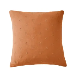 EMINZA Taie d'oreiller carrée gaze de coton (60 x 60 cm) Gaïa Boho Abricot Online