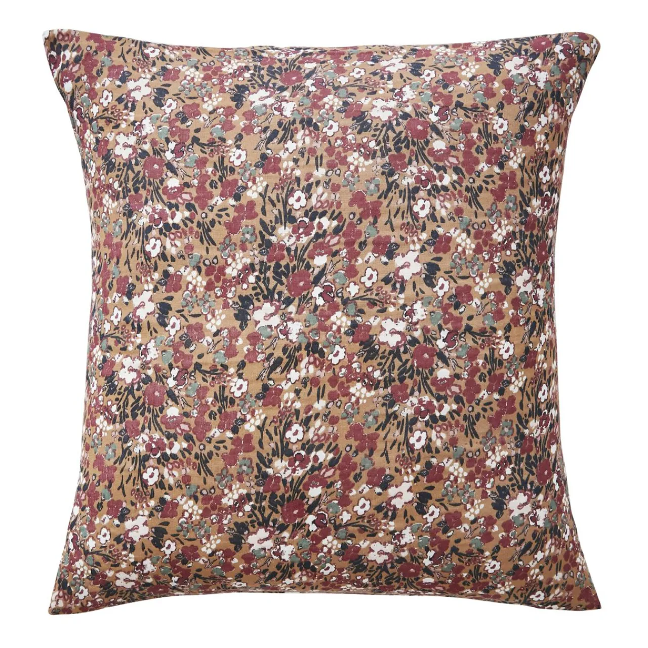 EMINZA Taie d'oreiller carrée gaze de coton (60 x 60 cm) Constance Camel Clearance
