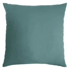 EMINZA Taie d'oreiller carrée gaze de coton (60 x 60 cm) Gaïa Bleu canard Discount