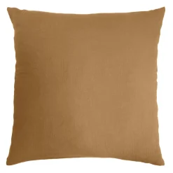 EMINZA Taie d'oreiller carrée gaze de coton (80 x 80 cm) Gaïa Camel Sale