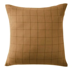 EMINZA Taie d'oreiller carrée gaze de coton (60 x 60 cm) Gaïa Match Camel Outlet