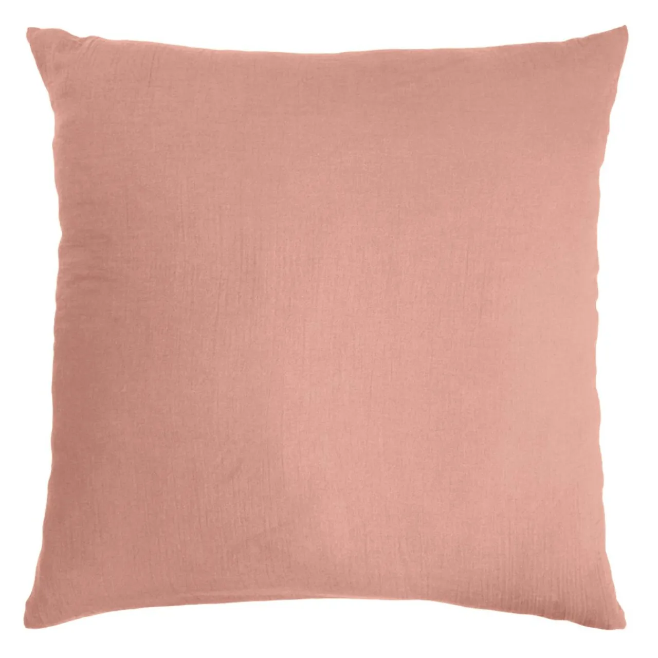 EMINZA Taie d'oreiller carrée gaze de coton (80 x 80 cm) Gaïa Rose Pêche Online