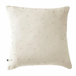 EMINZA Taie d'oreiller carrée gaze de coton (60 x 60 cm) Gaïa Chic pampa Beige Clearance