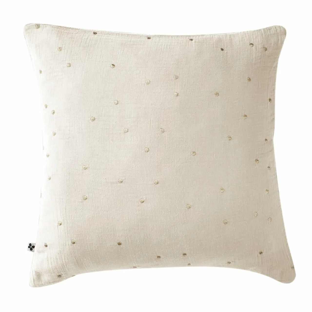 EMINZA Taie d'oreiller carrée gaze de coton (60 x 60 cm) Gaïa Chic pampa Beige Clearance