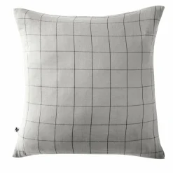 EMINZA Taie d'oreiller carrée gaze de coton (60 x 60 cm) Gaïa Match Gris nuage Gris clair Clearance