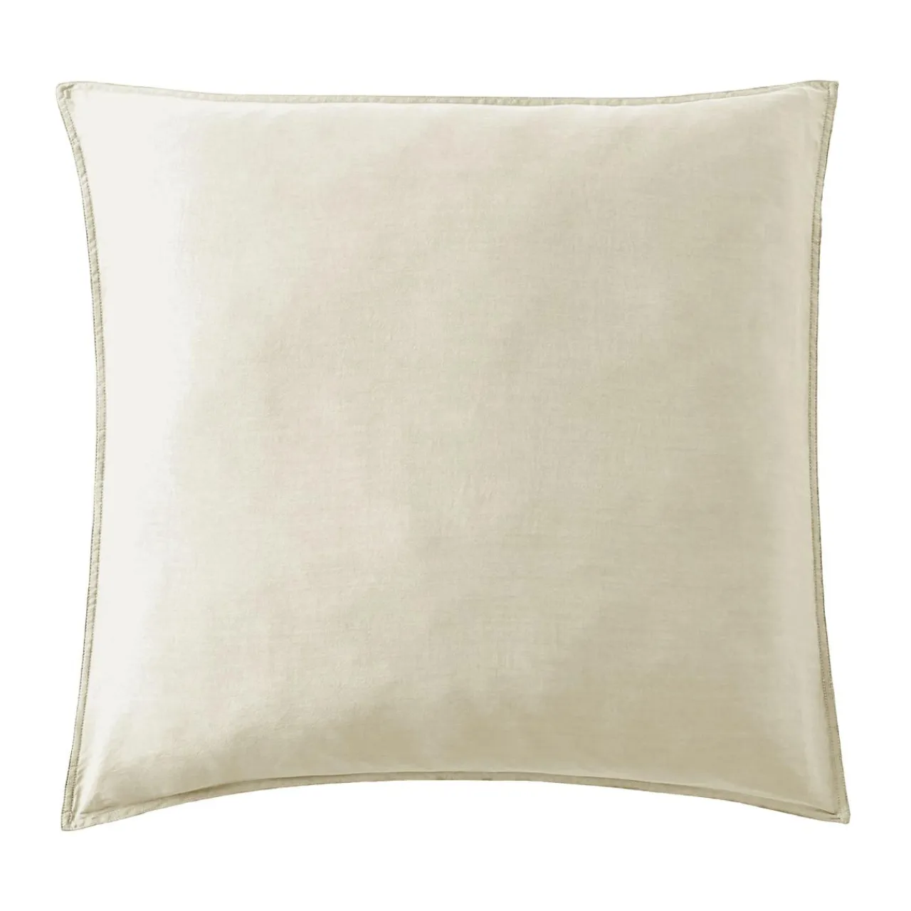 EMINZA Taie d'oreiller carrée lyocell Tencel™ lavé (80 x 80 cm) Olivia pampa Beige Best