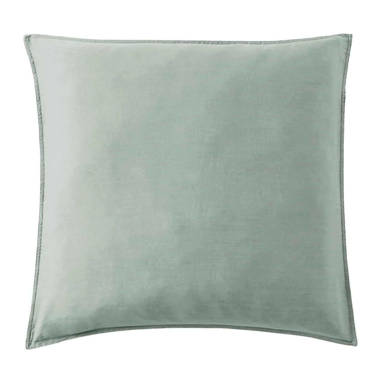 EMINZA Taie d'oreiller carrée lyocell Tencel™ lavé (80 x 80 cm) Olivia Vert Eucalyptus Outlet