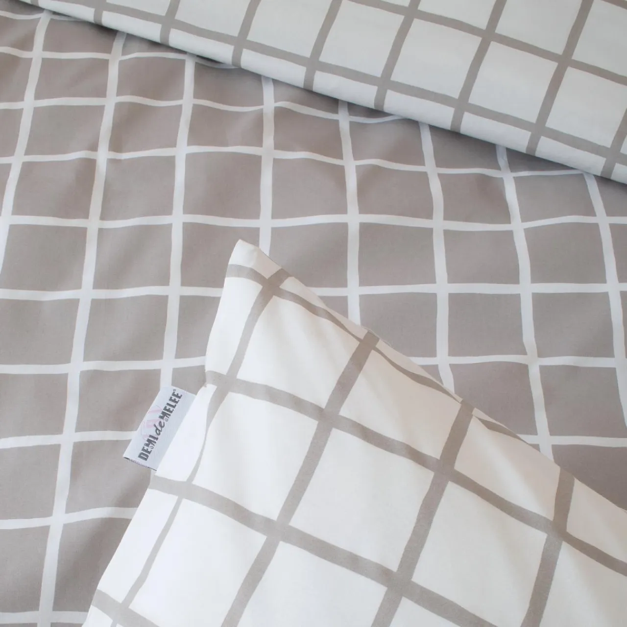 TRADILINGE Taie d'oreiller carrée percale de coton (65 x 65 cm) Max e Gris Hot