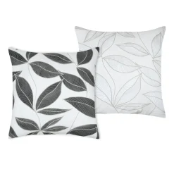 STOF Taie d'oreiller carrée percale de coton (63 x 63 cm) Matisse e Gris Discount