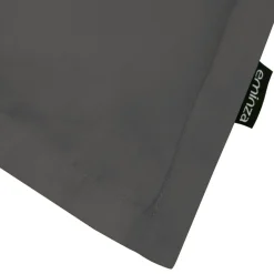 EMINZA Taie d'oreiller carrée percale de coton (80 x 80 cm) Cali Gris Anthracite Discount