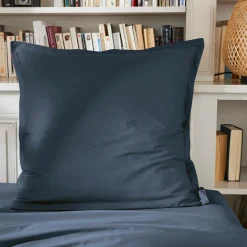 EMINZA Taie d'oreiller carrée percale de coton (65 x 65 cm) Cali Bleu marine Sale