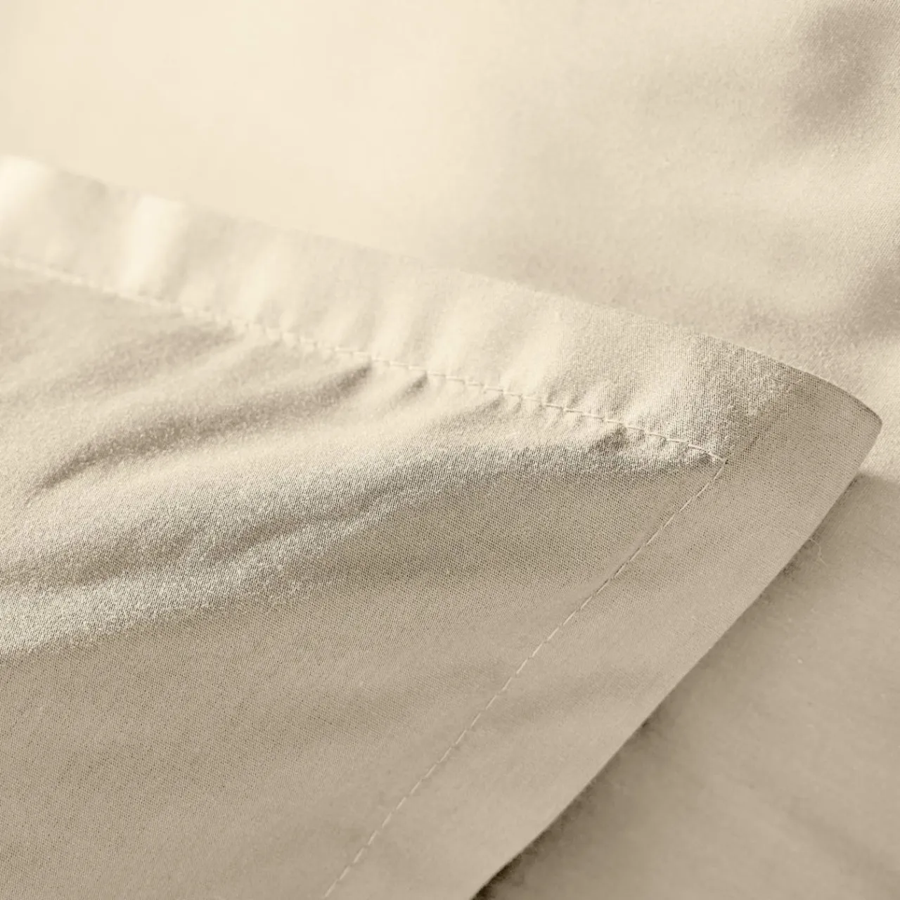 EMINZA Taie d'oreiller carrée percale de coton (80 x 80 cm) Cali Beige New