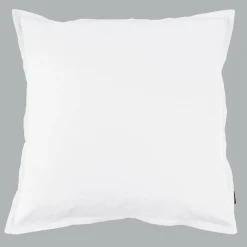 EMINZA Taie d'oreiller carrée percale de coton (80 x 80 cm) Cali he Blanc Hot