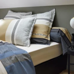 TRADILINGE Taie d'oreiller carrée percale de coton (65 x 65 cm) Marlow e Gris Hot
